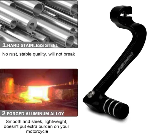 Miniatura 3 de JFG RACING Palanca de cambios para motocicleta, palanca de cambio plegable CNC para CRF 110 CRF110F 2013-2023 TTR 110 08-09 11-21 Negro