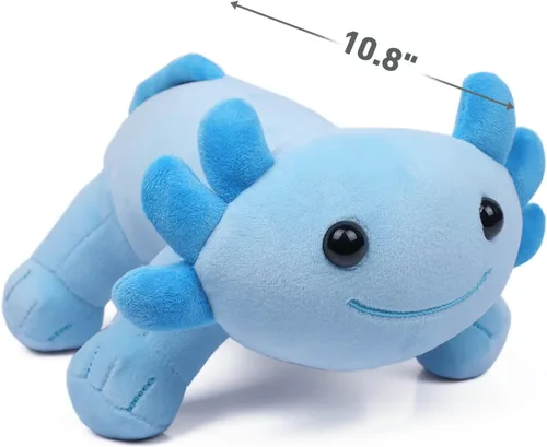 Miniatura 2 de Axolotl - Juguete de peluche, suave y lindo ajolote de 10.8 pulgadas, almohada de felpa de algodón de peluche Kawaii Salamandra Animal para niños