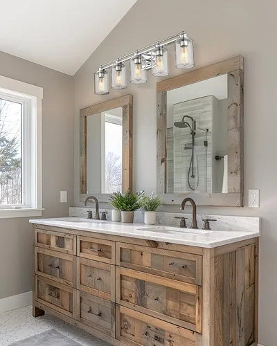 Miniatura 5 de HWH - Lámpara de tocador cromada con 5 luces sobre espejo, lámpara de pared moderna para baño, 37 pulgadas, acabado cromado, 5HLT63B-5W CH