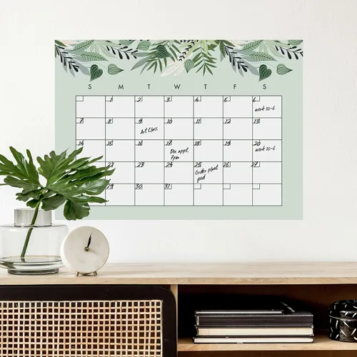 Miniatura 9 de RoomMates RMK4879SCM - Calcomanías de pared con calendario mensual de acuarela de borrado en seco
