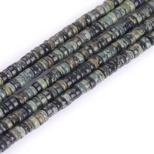 Miniatura 22 de GEM-Inside - Cuentas espaciadoras de Rondelle de 0.079 x 0.157 in, color natural mixto, multicolor, jade heishi, cuentas espaciadoras para Jade
