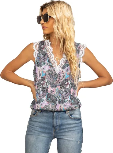 Miniatura 265 de VIISHOW - Camiseta sin mangas, sexy, con cuello en V y bordes de encaje para mujer, camisola de vestir, camisas de gasa, sin mangas, casuales