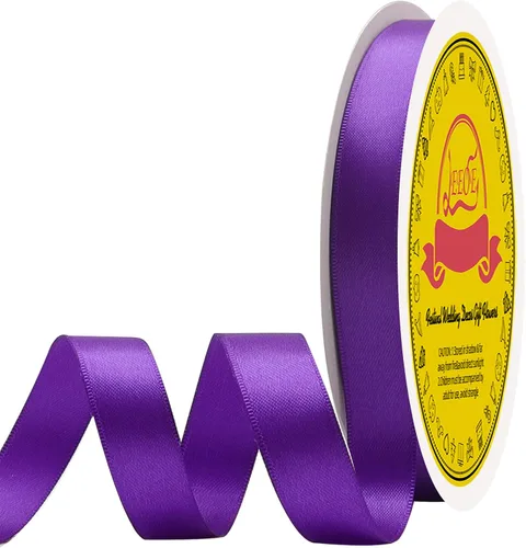 Miniatura 131 de Cinta de satén blanca antigua de doble cara de 1-1/2 pulgadas x 50 yardas, cinta de poliéster para envolver regalos, día de San Valentín, bodas