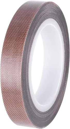 Cinta de teflón, cinta de PTFE de tela de 1/2 pulgada de 30 pies para máquina selladora de impulso manual o al vacío, cinta adhesiva recubierta de