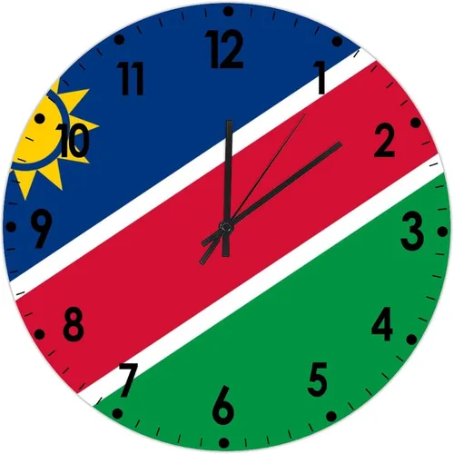 Miniatura 579 de Cheyan Reloj de pared con bandera de Canadá de 12 pulgadas, silencioso, sin tictac, de PVC, funciona con pilas, reloj redondo decorativo, regalo