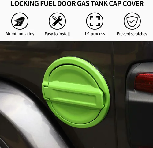 Miniatura 3 de Funda para tapa de tanque de gasolina para llenado de combustible JL para Jeep Wrangler JL 2018-2025 y Unlimited Sport Rubicon Sahara de 2/4