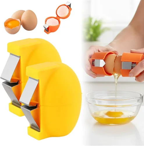 Abridor de cáscaras de huevo, pelador de huevos mejorado 2026 para huevos duros, herramienta manual para galletas de huevos duros, cortador de