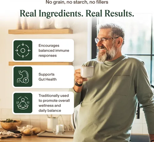 Miniatura 4 de Real Mushrooms Cápsulas de cola de pavo – Extracto de hongo orgánico para el bienestar diario, armonía intestinal, apoyo energético – Vegano, sin