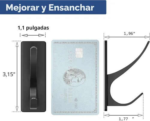 Miniatura 3 de Ganchos autoadhesivos para colgar: gancho de pared de acero inoxidable resistente para toallas, mochilas, sombreros, baño, recámara, puerta, gancho