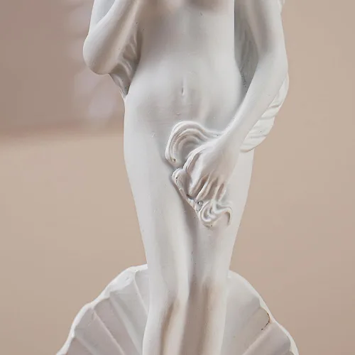 Miniatura 6 de Estatua de Venus blanca para decoración del hogar, escultura de afrodita de 7.6 pulgadas "Nacimiento de Venus", figura de resina hecha a mano