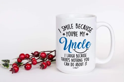 Miniatura 2 de Smile Aunt Uncle Parent (1, 15 oz, azul tío azul)