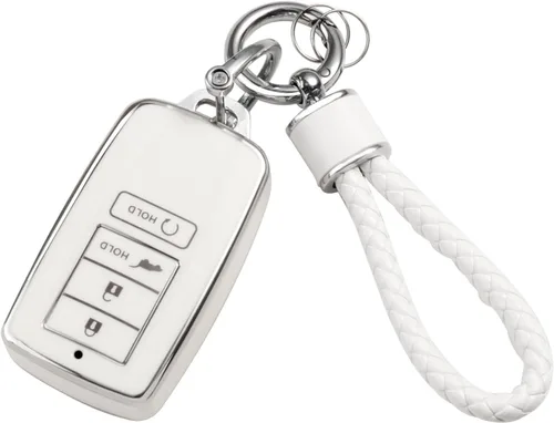 Miniatura 10 de YO&YOYE - Funda para llavero Ford con llavero, protector de llavero de TPU suave para F150 Explorer Mustang Edge Lincoln MKZ MKX MKC