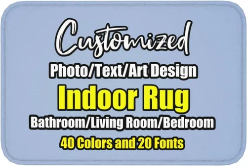Miniatura 8 de sophiehome Customzied - Alfombras de baño con imagen de texto, alfombra de franela personalizada para interiores para el hogar, dormitorio, baño