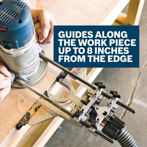 Miniatura 4 de Bosch RA1054 – Enrutador de guía lateral con campana de extracción de polvo y adaptador de manguera de aspiradora