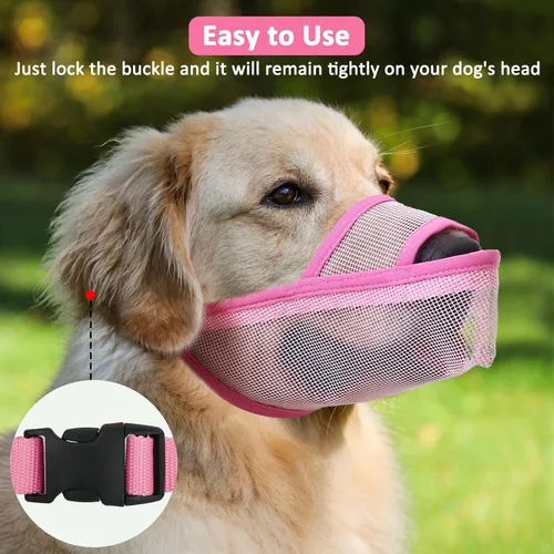 Miniatura 8 de Crazy Felix - Bozal de nailon para perros pequeños, medianos y grandes Dachshund Beagle Poodle Labrador; protector de boca para mascotas de malla