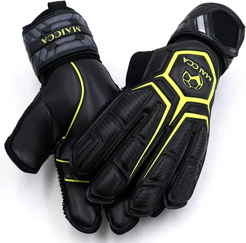 Miniatura 8 de Guantes de portero con látex antideslizante, guantes de portero de fútbol para adultos y jóvenes con doble protección, sin correa para la muñeca