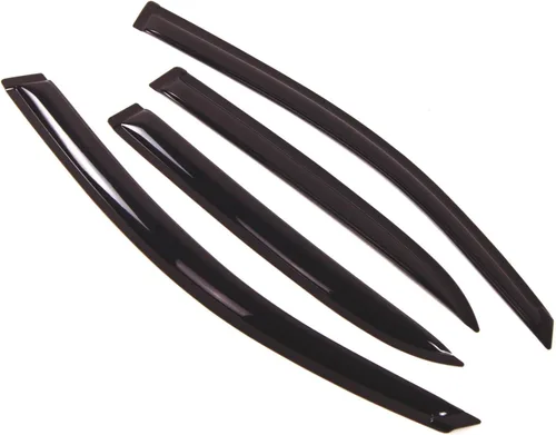Visor de ventana compatible con Chevrolet Equinox 2005-2009, DGWV2-039, deflector de montaje exterior, protector de lluvia, humo oscuro, juego de 4