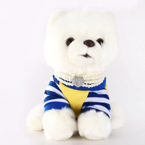 Miniatura 7 de Collar para mascotas con cuatro filas de perlas y lunares, collar de diamantes ajustable en forma de corazón para gatos y perros, joyería decorativa
