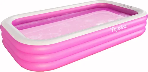 Toysical Piscina Inflable para Niños y Adultos - 118 x 72 x 22 - Más Duradera que Otras Piscinas Inflables para Adultos - Incluye Parches Rosa