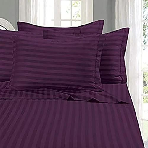 Miniatura 27 de Elegant Comfort 1500 Premier resistente a las arrugas y a la decoloración, juego de sábanas de lujo suave y sedoso de calidad de hotel a rayas