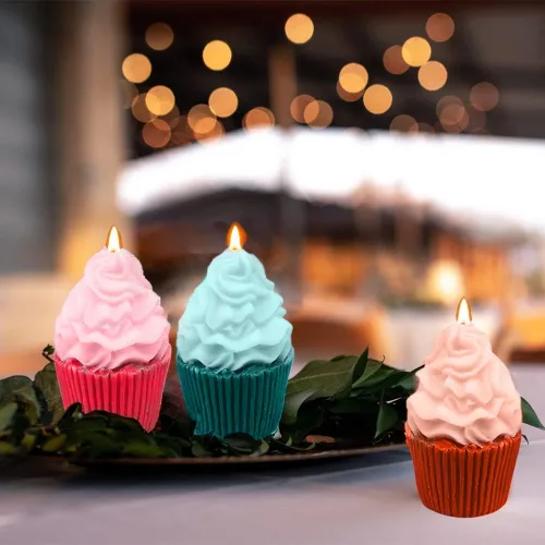 Miniatura 5 de Moldes de silicona para cupcakes de helado 3D, moldes de jabón con forma de helado, moldes de arcilla, moldes de vela de silicona para hacer velas