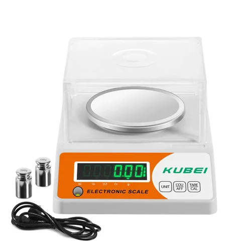 Miniatura 8 de Balanza analítica de precisión digital de laboratorio de alta precisión, 2.2 lbs x 0.00 oz, balanza electrónica de joyería, báscula de cocina