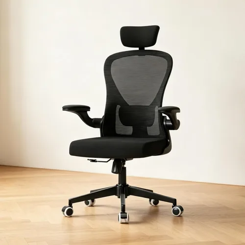 Miniatura 11 de Monhey Silla de oficina negra, silla de oficina ergonómica, silla de escritorio de oficina en casa para personas grandes y altas, silla de 02all