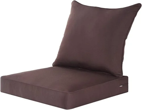 Miniatura 22 de QILLOWAY Juego de cojines de poliéster para sillas de exterior, cojines de exterior para muebles de patio, todo tipo de clima. Gris carbón/negro