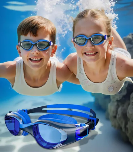 Miniatura 7 de Kids Swim Goggles, Anti-Fog UV Protection, Leakproof Adjustable Strap Swimming Goggles for Boys Girls Ages 6–14 Blackblue - Lente negra