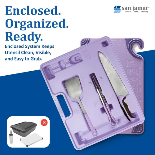 Miniatura 7 de Carlisle FoodService Products Saf-T-Zone - Kit de cocción de alérgenos – Sistema de preparación de alimentos codificado por colores con tabla