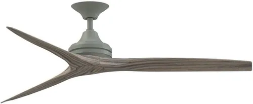 Miniatura 35 de Fanimation Spitfire - Ventilador de techo para interiores y exteriores de 60 pulgadas, níquel cepillado con cuchillas naturales