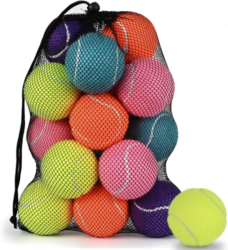 Miniatura 8 de INSUM Bulk Tennis Balls for Beginner – 20/30/60/120 Pack High Elasticity Practice Tennis Balls with Mesh Bags, Portable for Pet Dog Outdoor Playing