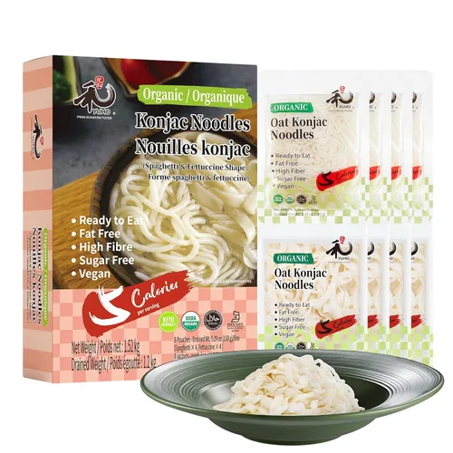 Miniatura 9 de YUHO Pasta orgánica Shirataki Konjac paquete de 8 en el interior, vegana, baja en calorías, sin gluten, sin grasa, sin gluto, sin carbohidratos