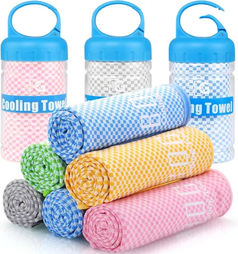 BOGI Toallas refrescantes para cuello y cara, toalla suave y transpirable para enfriamiento instantáneo, se mantiene fresca para yoga, deportes, Azul