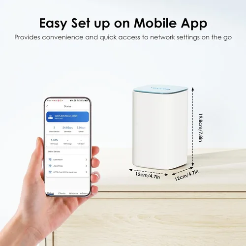 Miniatura 6 de WAVLINK AX3000 WiFi 6 Mesh System 2 Pack - Cubre hasta 5000 pies cuadrados, velocidades de hasta 3.0 Gbps, reemplaza el enrutador inalámbrico