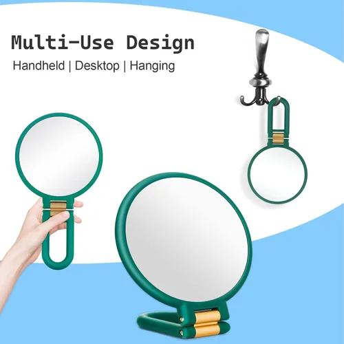 Miniatura 3 de Sifolo Espejo de aumento de 30x, espejos de mano de viaje con asa, espejo de mano de doble cara con aumento de 1 x 30X y mango / soporte ajustable