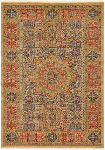 Miniatura 19 de Unique Loom Palace Collection - Alfombra bohemia tradicional, medallón, vintage (2 pies x 3 pies, rectangular, azul claro/bronceado)