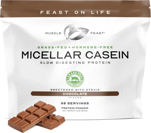Miniatura 9 de Muscle Feast Proteína de caseína micelar alimentada con pasto, sin hormonas, proteína de caseína de digestión lenta - Apoya la recuperación muscular
