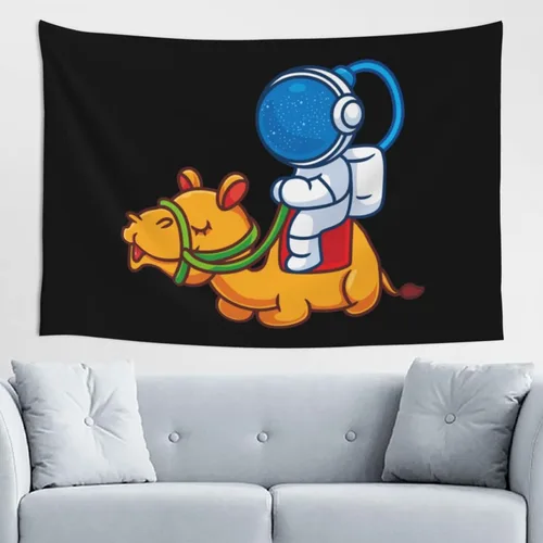 LIFANGMI Astronauts Ride Camels Tapestry Wall Hanging 60x40 Inch Bedroom Living Room Dormitory Home Decoration Wall Tapestry