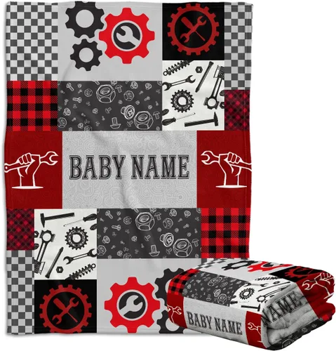 Miniatura 12 de Manta de bombero, mantas de bebé de camión de bomberos, mantas de bebé personalizadas para niños, mantas de bebé personalizadas con nombre, manta