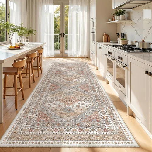Miniatura 41 de zesthome Alfombra antideslizante para pasillos - Alfombra de pasillo 2x8 para dormitorio, alfombra lavable con respaldo de goma, alfombra suave