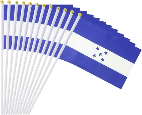 Miniatura 47 de Bandera de México, bandera mexicana, pequeñas mini banderas de mano de México en palo, ideal para fiestas, desfiles, eventos deportivos