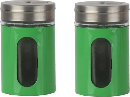 Miniatura 10 de Aqua Salt Pepper Shakers Retro Spice Jars - Juego de 2