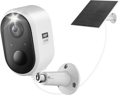 Miniatura 10 de Aurumbach - Cámara de seguridad solar e inalámbrica para exteriores, visión nocturna a color, 2K, detección de movimiento PIR, batería, WiFi 2.4
