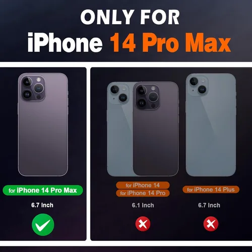 Miniatura 2 de SHIELDON Funda para iPhone 14 Pro Max 5G de 6.7 pulgadas, funda de cuero genuino tipo cartera con tapa con bloqueo RFID, ranuras para tarjetas, Negro