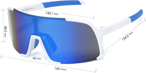 Miniatura 5 de maivnz Gafas de sol de béisbol para hombres y mujeres, protección UV400, gafas deportivas al aire libre para ciclismo, correr, golf, softbol Marco