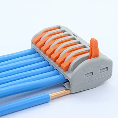 Miniatura 3 de Conector de alambre de tuerca de barra de acoplamiento de 8 puertos PCT-218 Conductor clasificado Cable terminal compacto Conectar