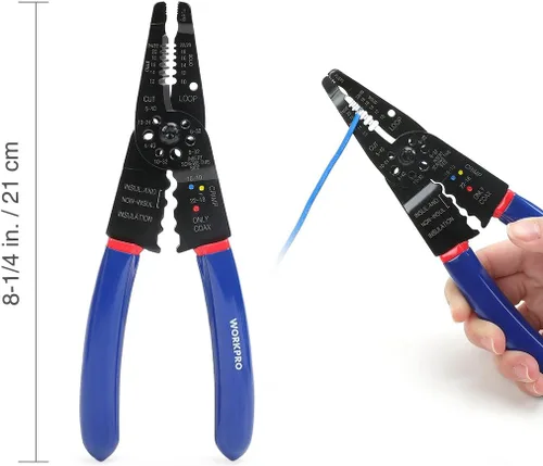 Miniatura 7 de WORKPRO Terminales de crimpado de 582 piezas, conectores de cable, tubo termorretráctil, kit de reparación eléctrica con cortador de alambre