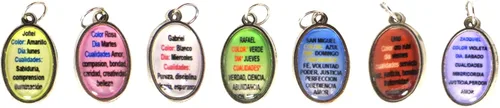 Miniatura 2 de Siete Arcángeles Miguel Jofiel Chamuel Gabriel Raphael Uriel zadkiell Medallas Ángeles Pack de 7 Ángeles semanal Protección Religiosa Regalo