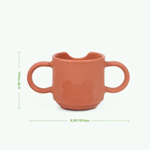 Miniatura 8 de Taza de entrenamiento de silicona para bebés haakaa, taza abierta de aprendizaje para niños pequeños de 6 meses en adelante, a prueba de caídas, sin